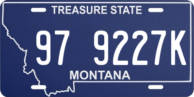 MT license plate 979227K
