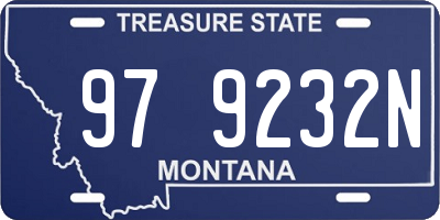 MT license plate 979232N