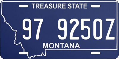 MT license plate 979250Z