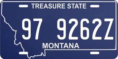 MT license plate 979262Z