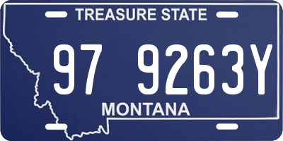 MT license plate 979263Y