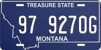 MT license plate 979270G