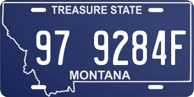 MT license plate 979284F