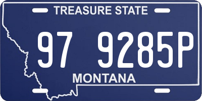 MT license plate 979285P
