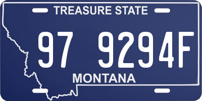MT license plate 979294F