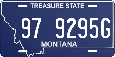 MT license plate 979295G