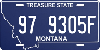 MT license plate 979305F