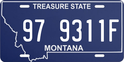 MT license plate 979311F