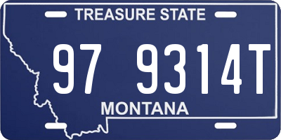 MT license plate 979314T