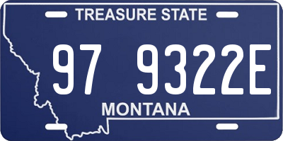 MT license plate 979322E