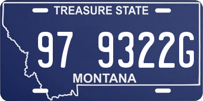 MT license plate 979322G