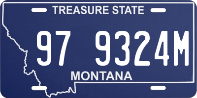 MT license plate 979324M