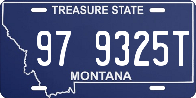 MT license plate 979325T