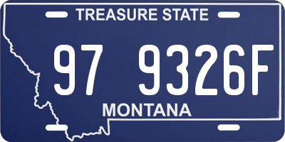 MT license plate 979326F