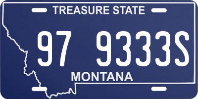 MT license plate 979333S