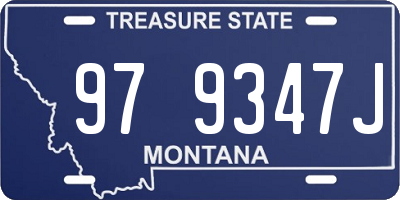 MT license plate 979347J