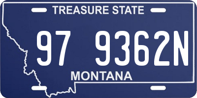 MT license plate 979362N
