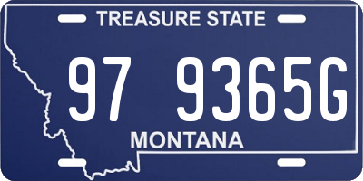 MT license plate 979365G