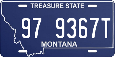MT license plate 979367T