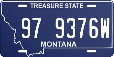 MT license plate 979376W