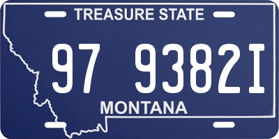 MT license plate 979382I