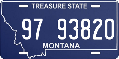 MT license plate 979382O