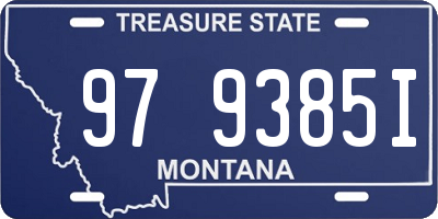 MT license plate 979385I