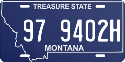 MT license plate 979402H