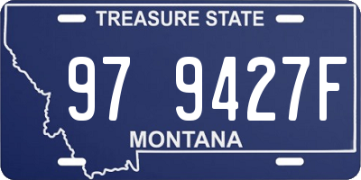 MT license plate 979427F