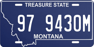 MT license plate 979430M