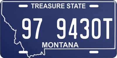 MT license plate 979430T