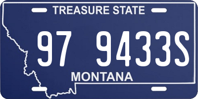 MT license plate 979433S