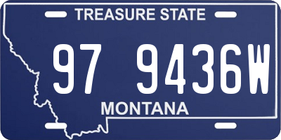 MT license plate 979436W