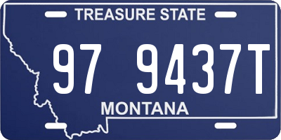 MT license plate 979437T