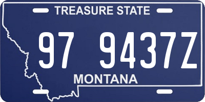 MT license plate 979437Z