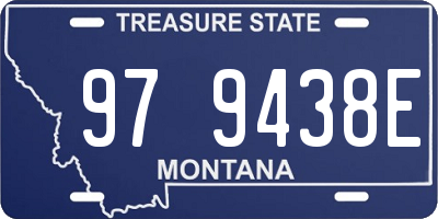MT license plate 979438E