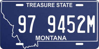 MT license plate 979452M