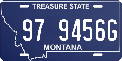 MT license plate 979456G