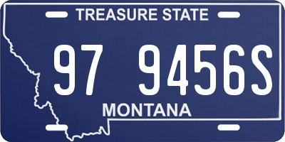 MT license plate 979456S