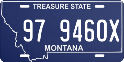 MT license plate 979460X