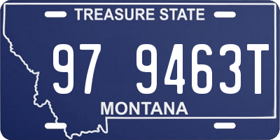 MT license plate 979463T