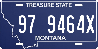 MT license plate 979464X