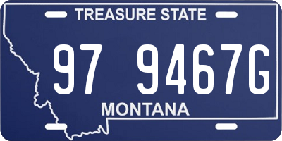 MT license plate 979467G