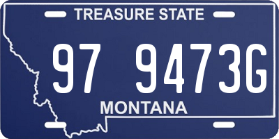MT license plate 979473G