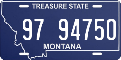 MT license plate 979475O