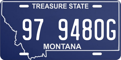 MT license plate 979480G