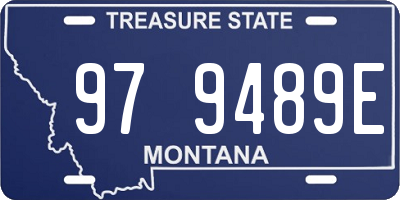 MT license plate 979489E
