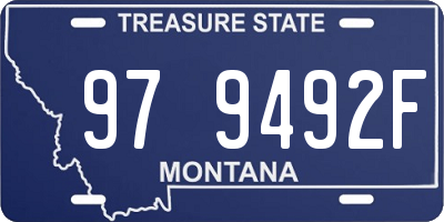MT license plate 979492F
