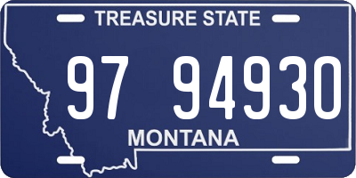 MT license plate 979493O