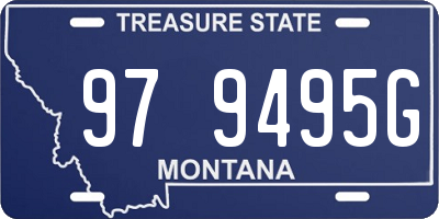 MT license plate 979495G